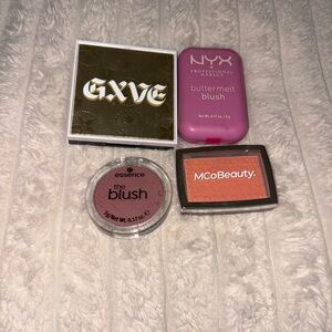 Powder Blush Bundle GXVE, NYX, MCoBeauty, and Essence- Pink, Coral, Mauve